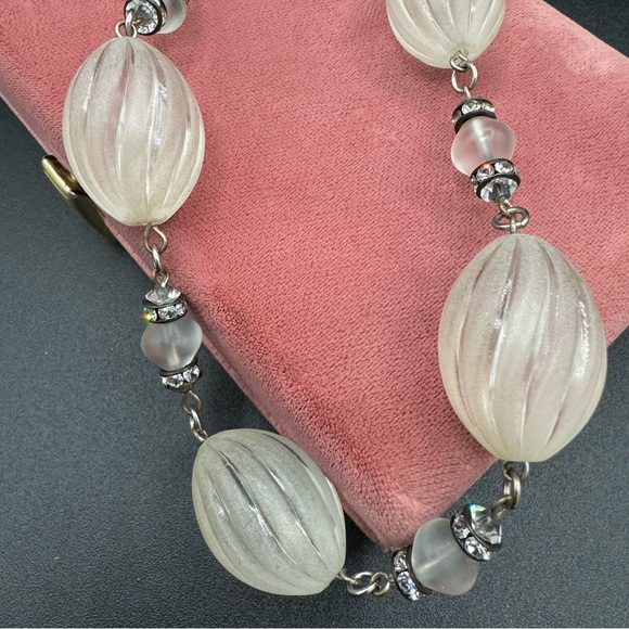 Frosted Lucite Beaded Necklace - Only Necklace - Picture 5 of 7